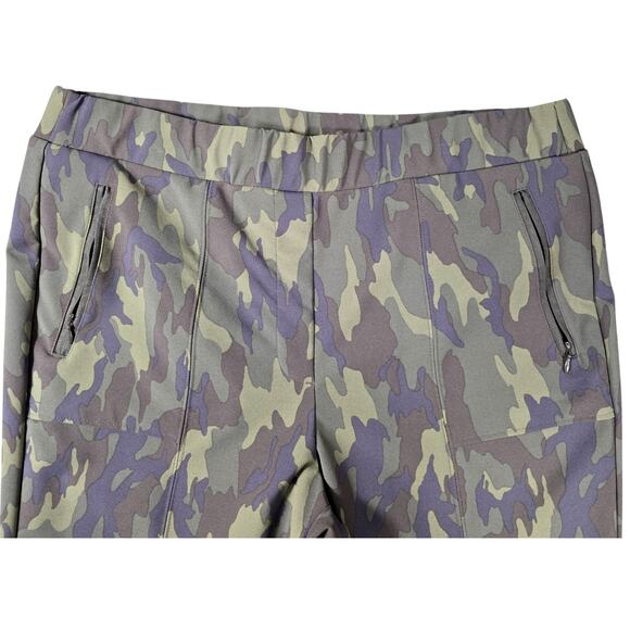 Lane Bryant Plus Size 16 Camo High Rise Pull On Slim Ankle Pants Stretch Nylon - Picture 4 of 12